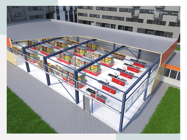 Строительство магазинов в Шарыпово от 606 руб. за м²