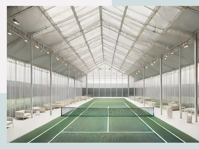 Строительство теннисных кортов в Шарыпове