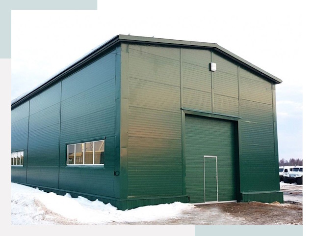 Двускатные ангары в Шарыпове