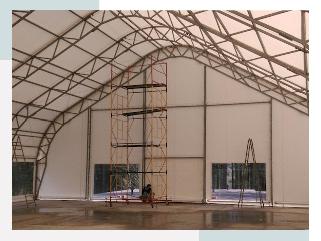 Шатровые ангары в Шарыпове