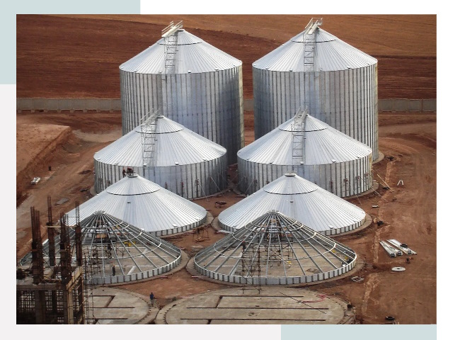 Строительство зерновых силосов в Шарыпове