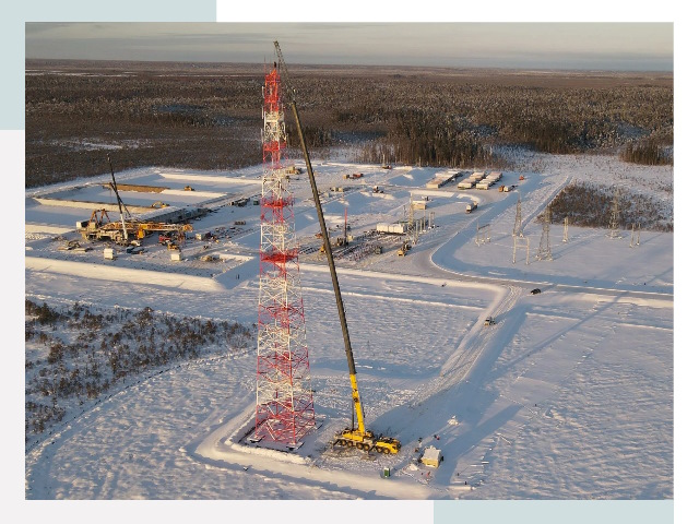 Мачты связи в Шарыпове