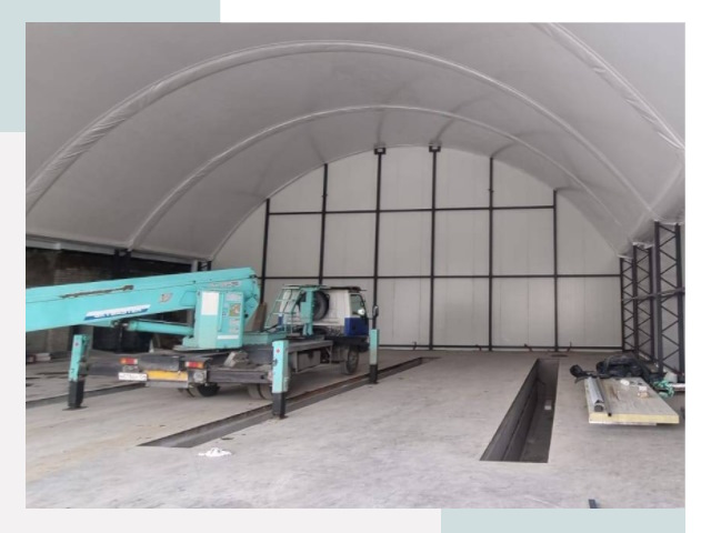 Внутреннее оснащение ангаров в Шарыпове