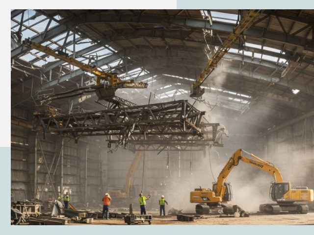 Демонтаж ангаров в Шарыпове от 606 руб. за м²