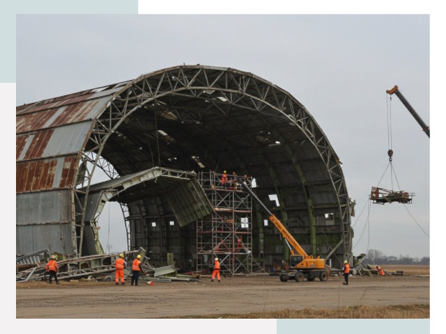 Демонтаж ангаров в Шарыпове